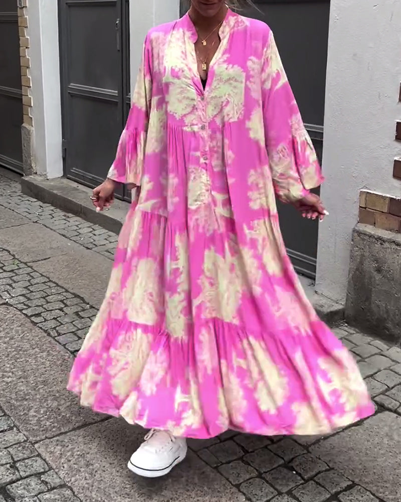 Luisa – Floral Loose-Fitting Patchwork Dress - Image 1