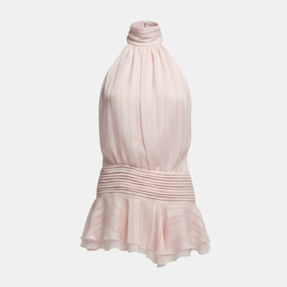 Amelie – Pleated Halter Summer Dress - Image 12