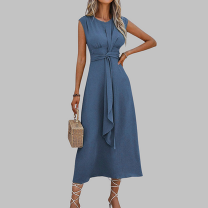 Lena – Women Sleeveless Round Neck Dress - Image 3