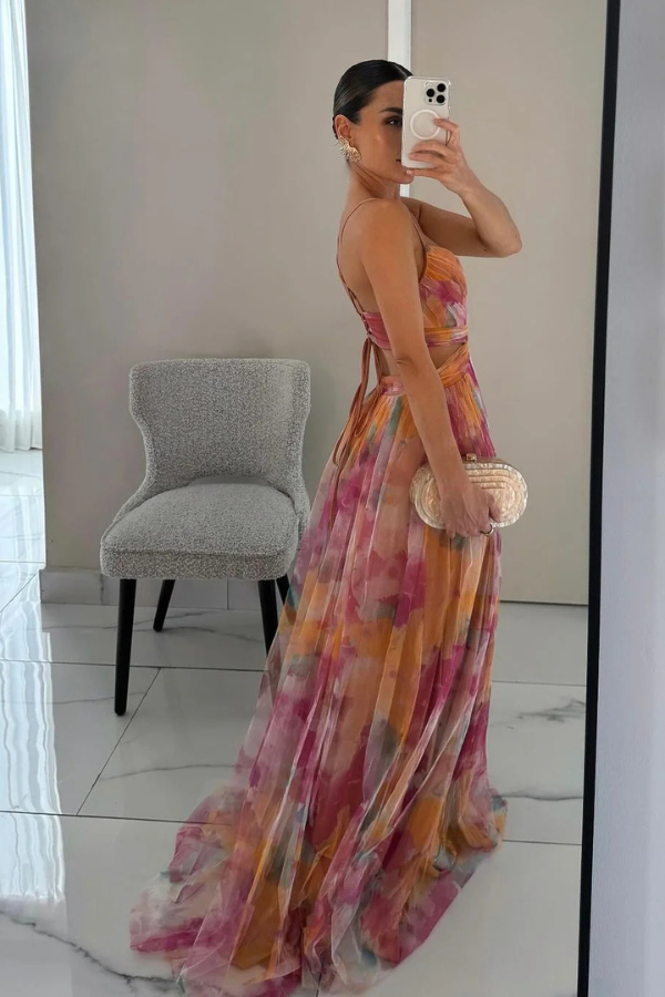 Nicole – Women Elegant Pleated Maxi Dress - Image 5