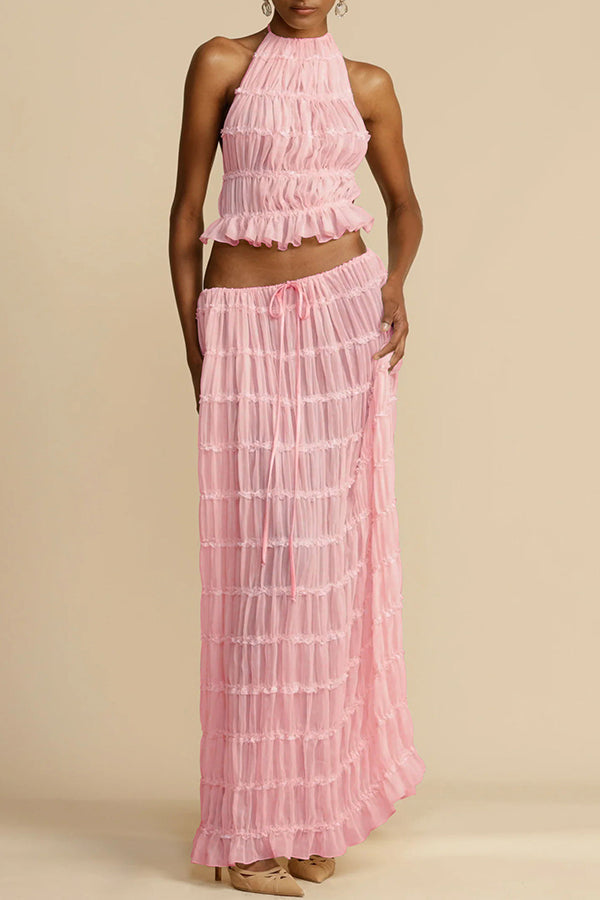 Andrea – Elegant Pleated Drawstring Waist Dress for Women - Image 39