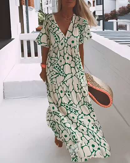 Karin – Women Floral Print Maxi Dress - Image 1