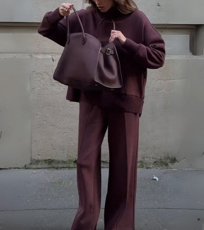 Sofia – Damski jesienno-zimowy komplet dzianinowy o eleganckim, oversize’owym kroju