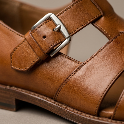 Bastian – Leather Sandals Closed Toe for Men - Image 3