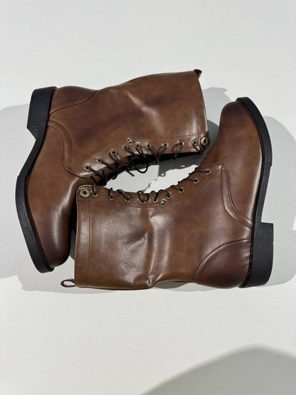 Harrison – Damskie wysokie skórzane botki sznurowane