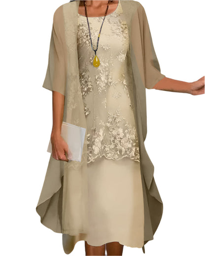 Leni – Women Flowing Sheer Sleeve  Dress - Image 2