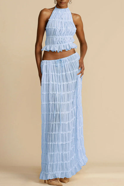 Andrea – Elegant Pleated Drawstring Waist Dress for Women - Image 41