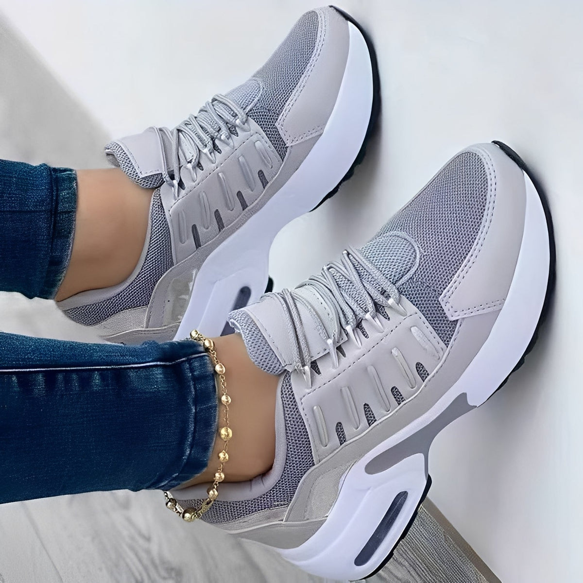 Aero – Buty sportowe damskie sneakersy na platformie