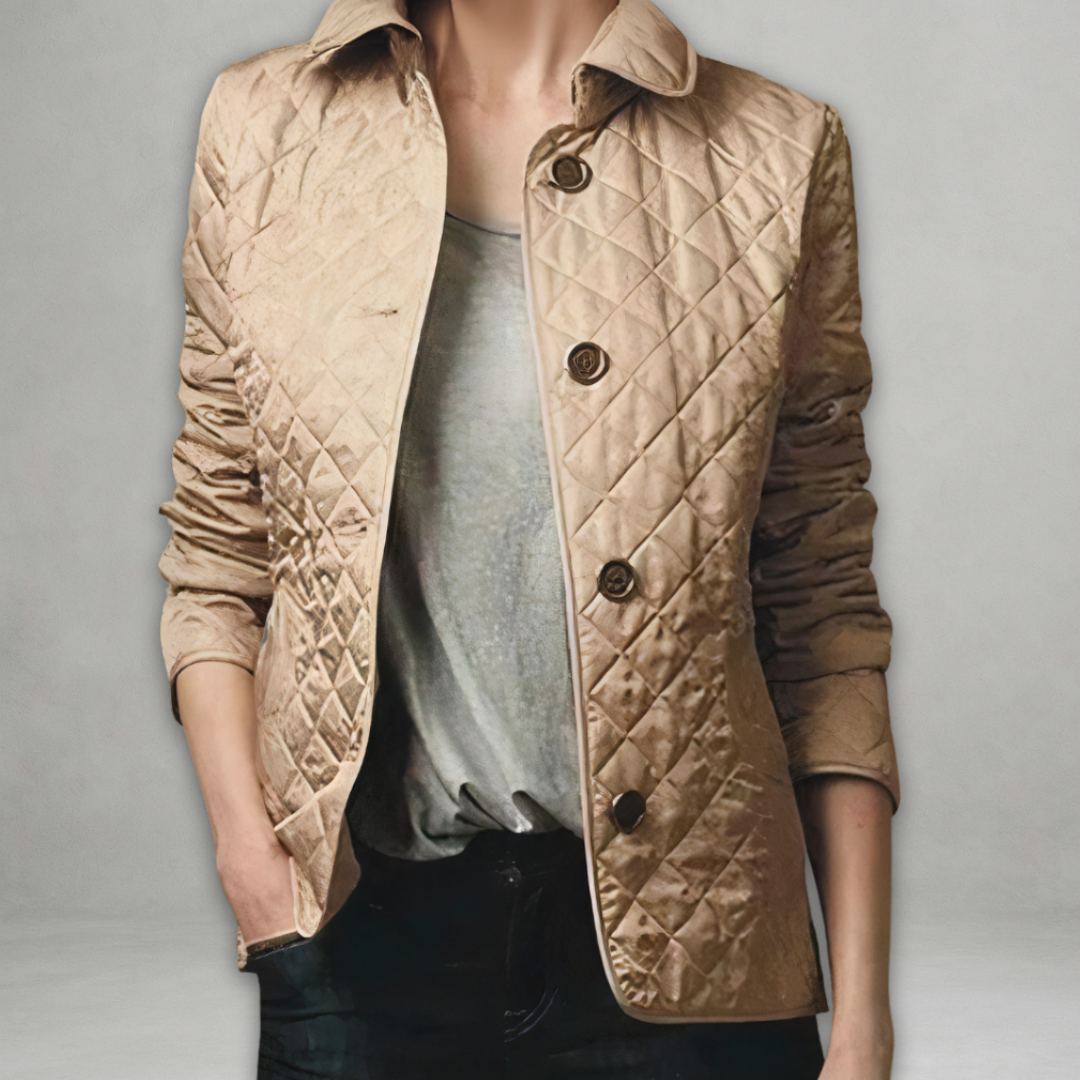 Lidia – Pikowana krótka kurtka przejściowa damska