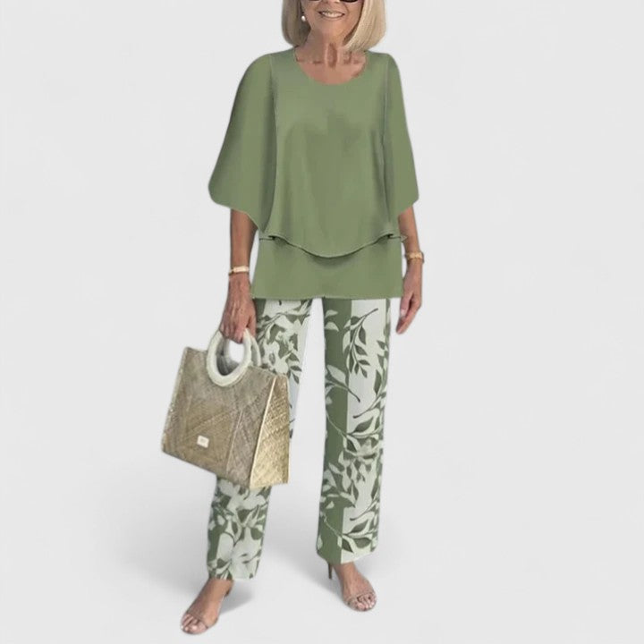 Kerstin – Women Elegant Floral Print Outfit - Image 2