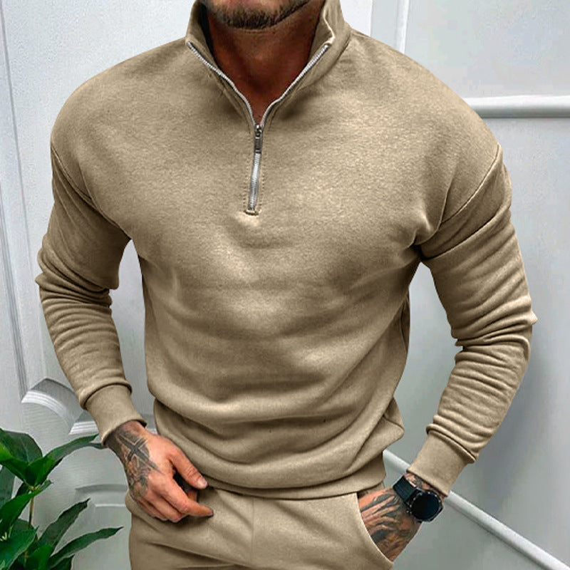 Kacper – Bluza Męska z Półgolfem i Zamkiem