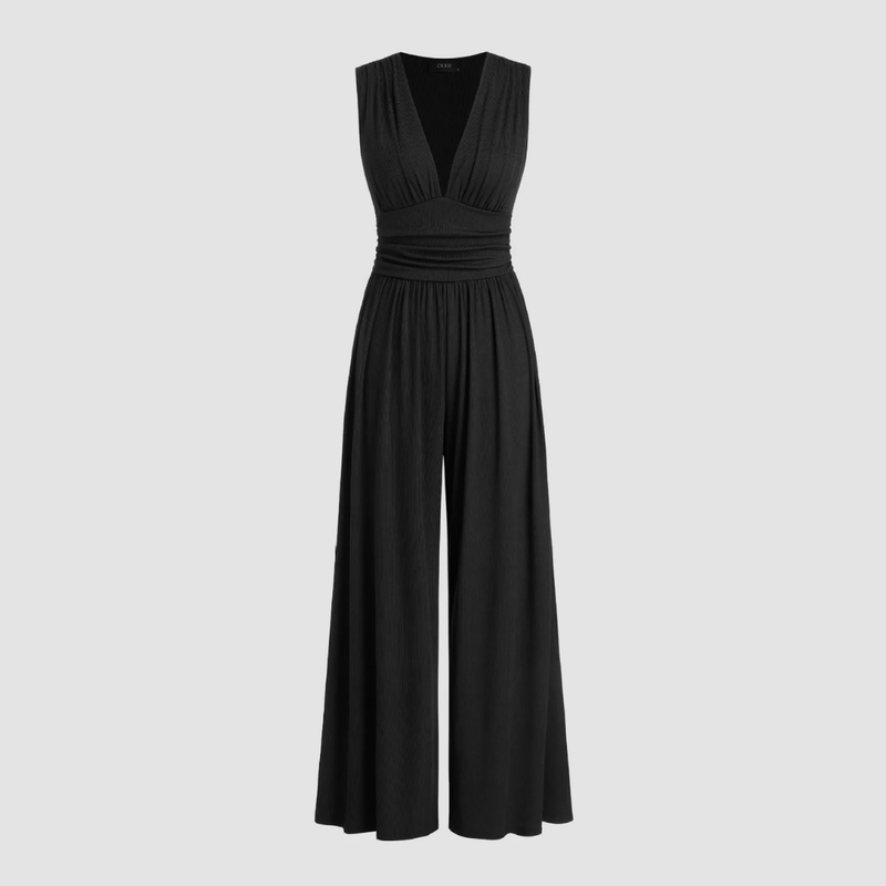 Marie – Women Stretch Comfort Wide-Leg Jumpsuit - Image 2