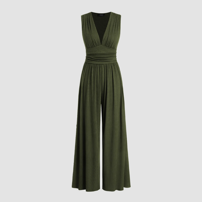 Marie – Women Stretch Comfort Wide-Leg Jumpsuit - Image 3