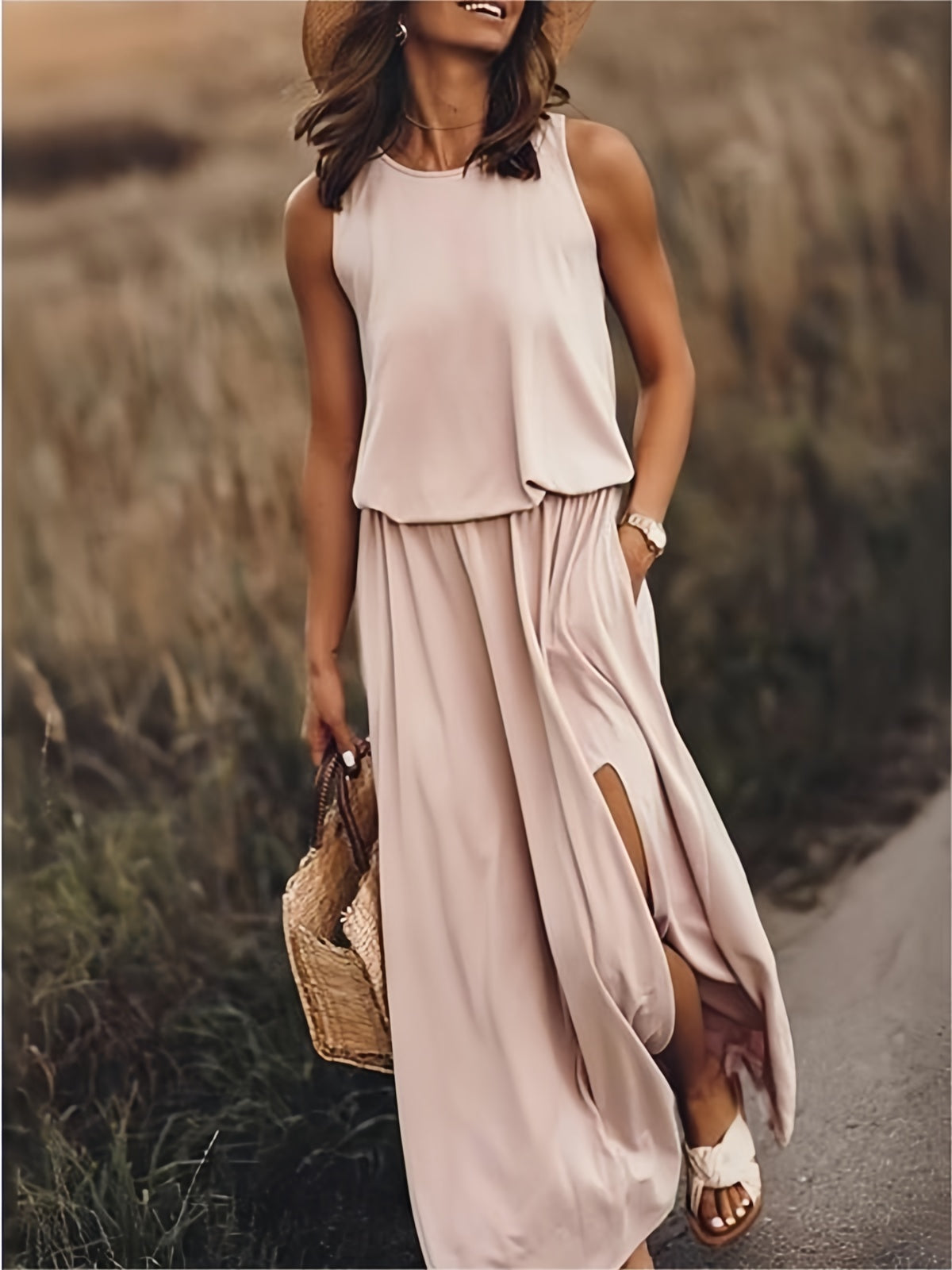 Clara – Boho Sukienka Maxi z Modalu o Nowoczesnym Designie