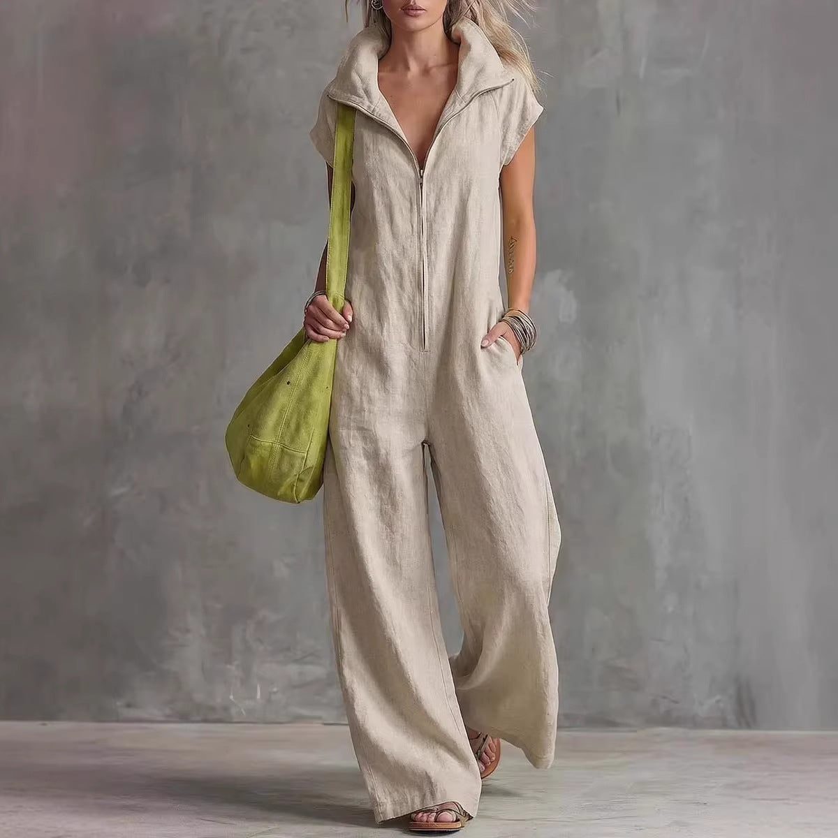 Daniela – Chic Loose Sleeveless Jumpsuit - Image 3