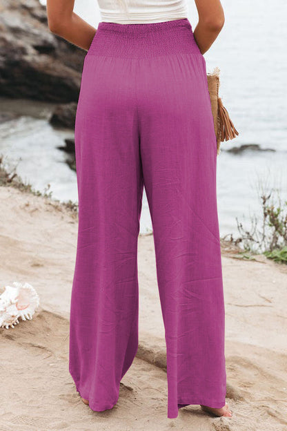 Daniela – Women Pocketed Smocked Pants - Image 24