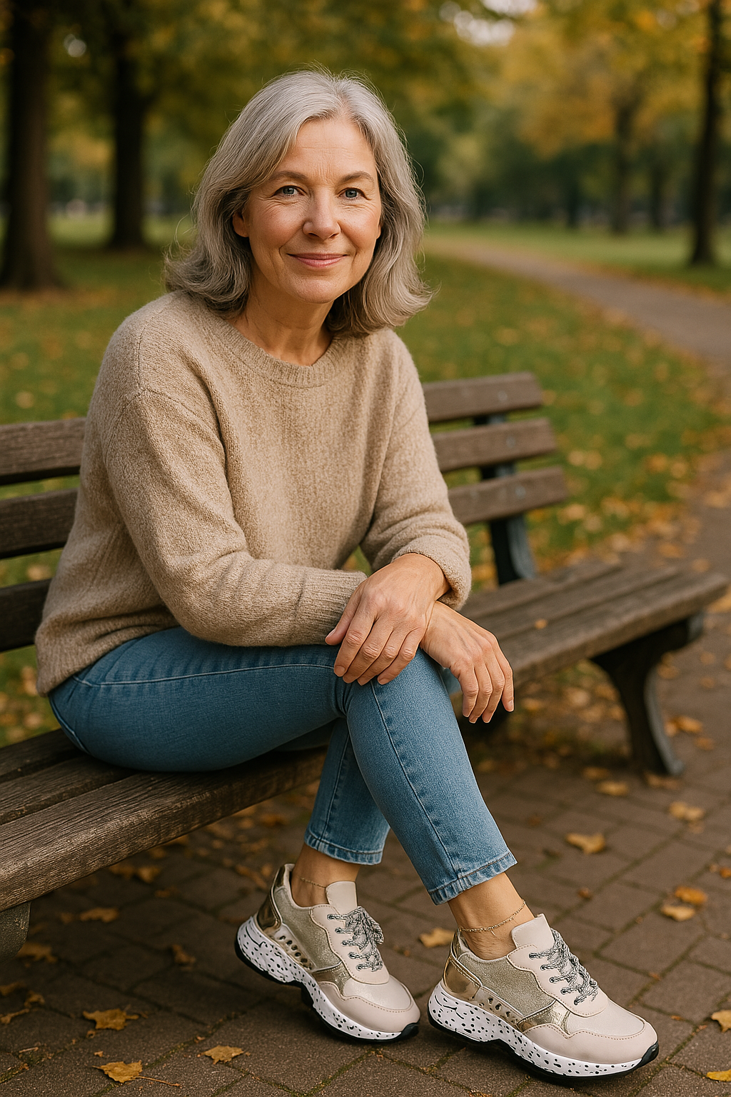 Lena – Stylowe Damskie Sneakersy z Modną Podeszwą