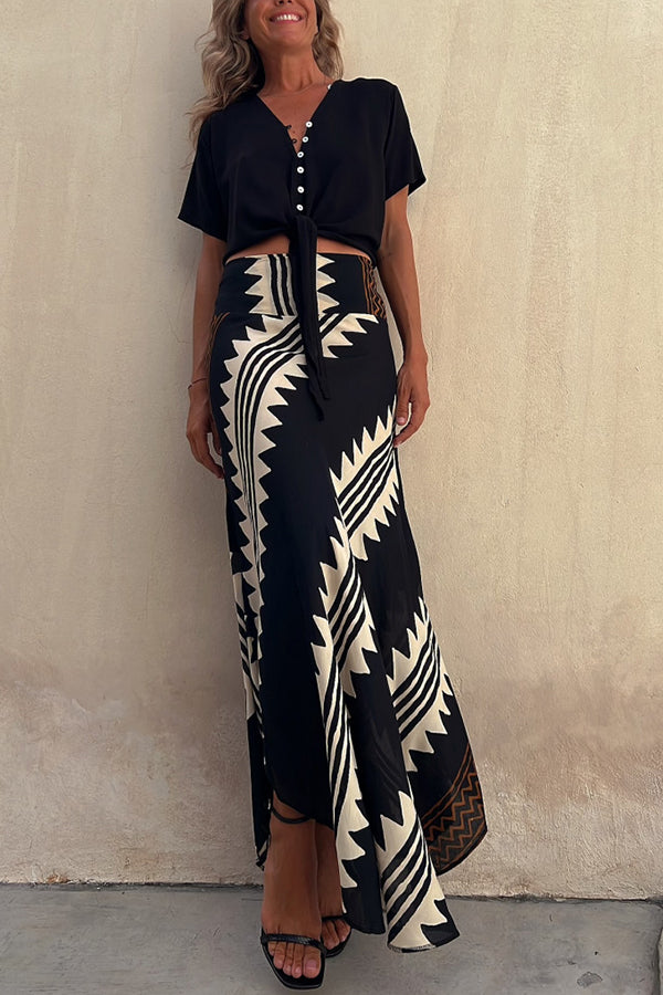 Stefanie – Women’s Elastic Waist Maxi Skirt - Image 14
