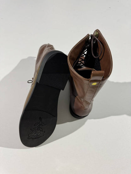 Harrison – Damskie wysokie skórzane botki sznurowane