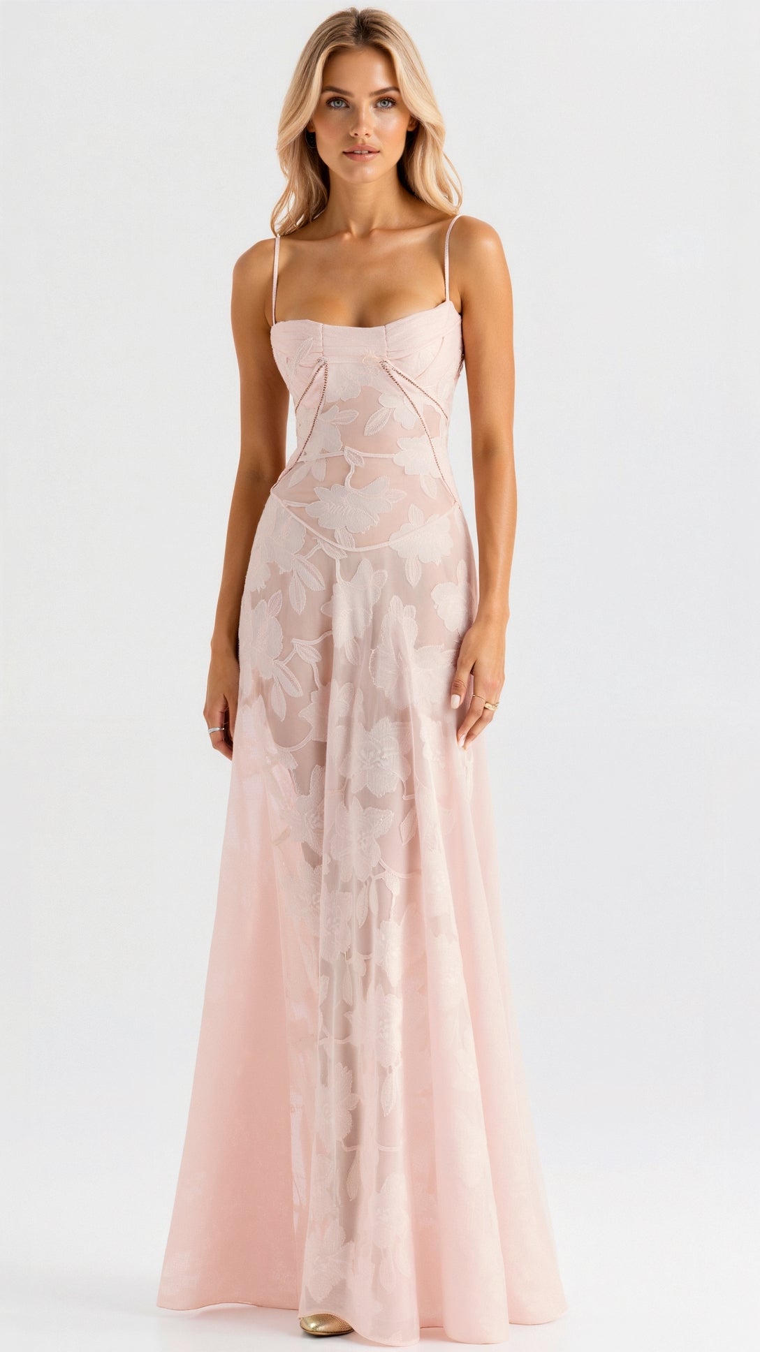 Antonia – Women Floral Print Wedding Guest Dress - Image 4