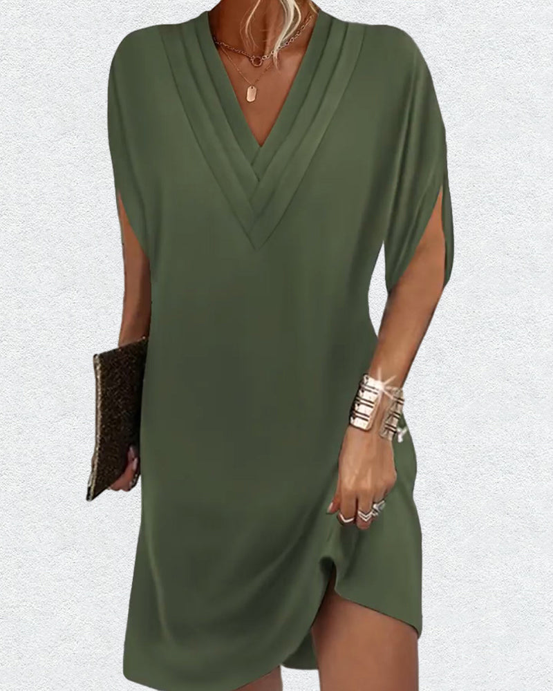 Leni – Stylish V-Neck Dress - Image 1