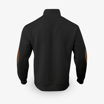 Ethan – Męski dzianinowy sweter z kołnierzem i guzikami