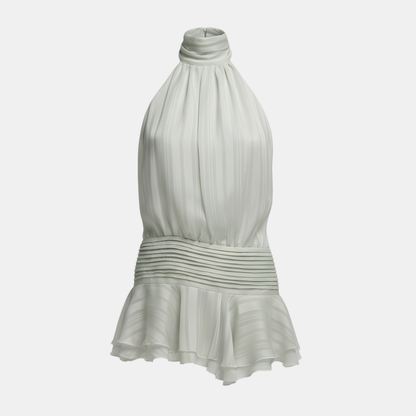 Amelie – Pleated Halter Summer Dress - Image 11