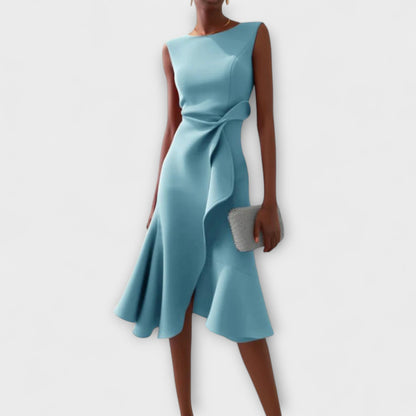 Lena – Asymmetrisches Abendkleid mit drapierten Einsätzen - Image 4