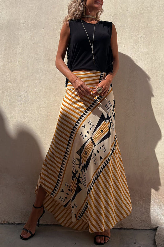Stefanie – Women’s Elastic Waist Maxi Skirt - Image 8