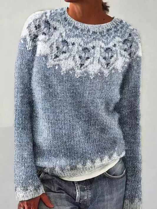 Marisol - Sweter damski z kolorowym wzorem