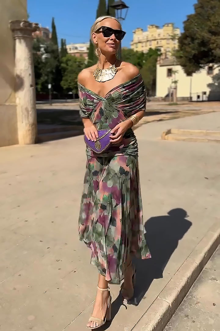 Kirsten – Elegant Off-Shoulder Maxi Dress for Women - Image 2