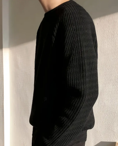 Mateo – Męski sweter o grubym, prążkowanym splocie