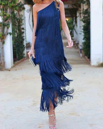 Annemarie – Elegant Fringe Dress for Women - Image 3