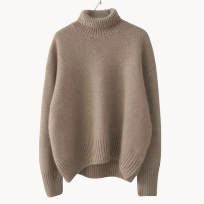 Amelia – Miękki oversize sweter damski z golfem