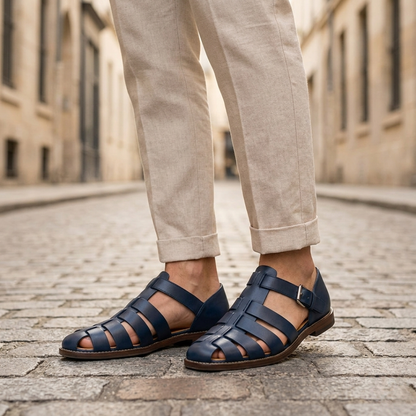 Bastian – Leather Sandals Closed Toe for Men - Image 5