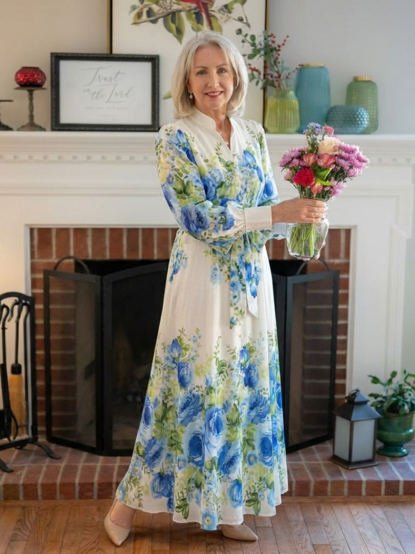 Clara – Elegant Long Sleeve Dress for Women - Image 5