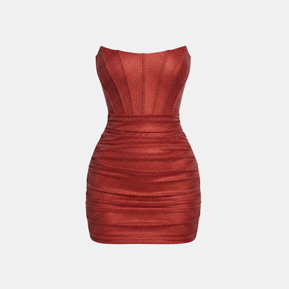 Marie – Serena Lurex Corset Mini Dress - Image 13