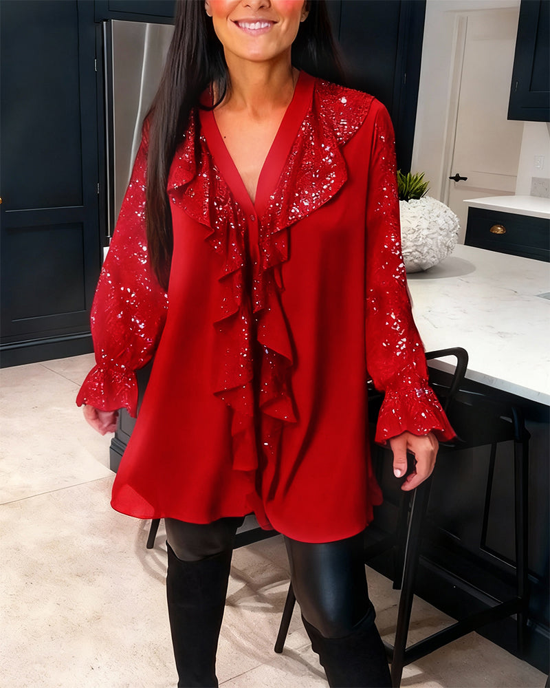 Sarah – Elegant Ruffled Blouse - Image 4