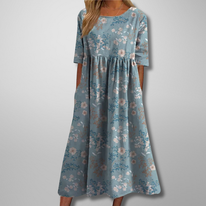 Christa– Women Floral Print Maxi Dress - Image 5