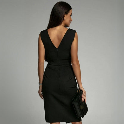 Sofía – Elegancka damska sukienka midi z dekoltem V