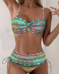Charlotte – Floral Ethnic Print Bikini Set - Image 1