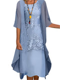 Leni – Fließendes Damenkleid mit transparenten Ärmeln - Image 1