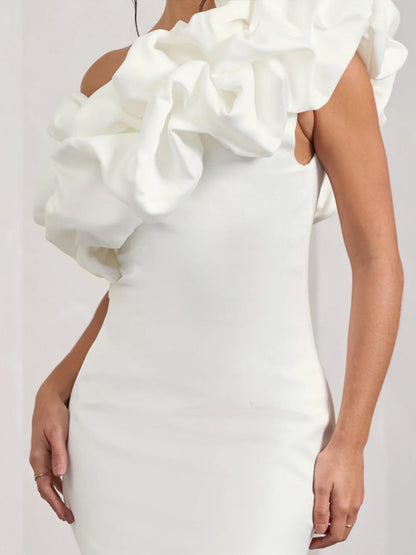 Mila – Elegant Sleeveless One-Shoulder Dress - Image 1