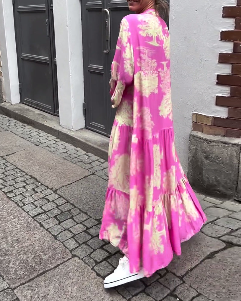 Luisa – Floral Loose-Fitting Patchwork Dress - Image 6