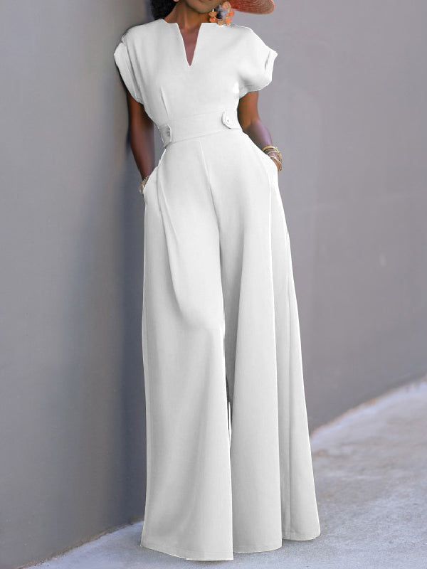 Kirsten – Elegant Cap Sleeve Wide Leg Jumpsuit - Image 10