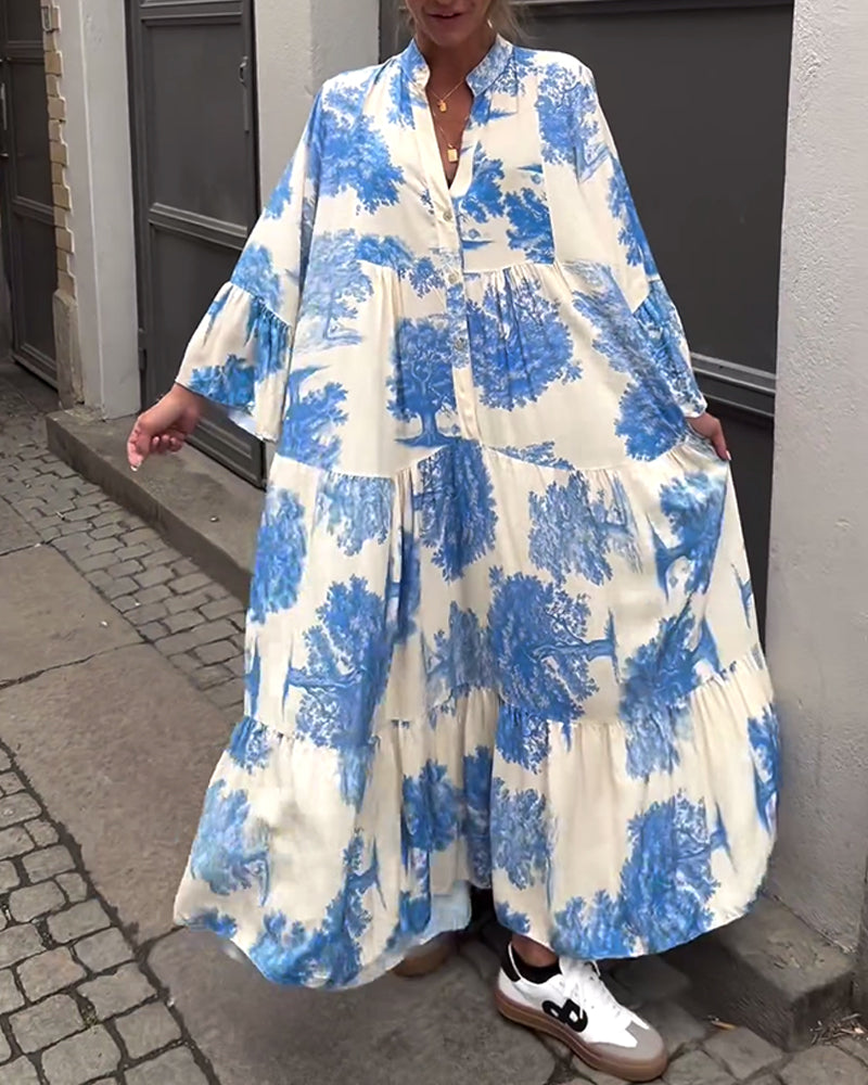 Luisa – Floral Loose-Fitting Patchwork Dress - Image 8