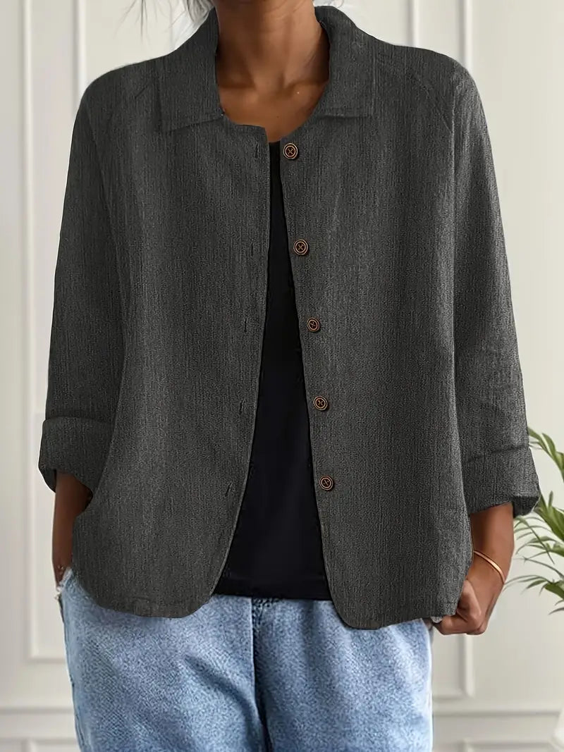 Clara – Women Jacket with Button Closure Jacket - Image 13