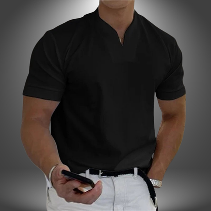 Ethan – Men’s Casual V-Neck Short Sleeve Shirt - Image 5