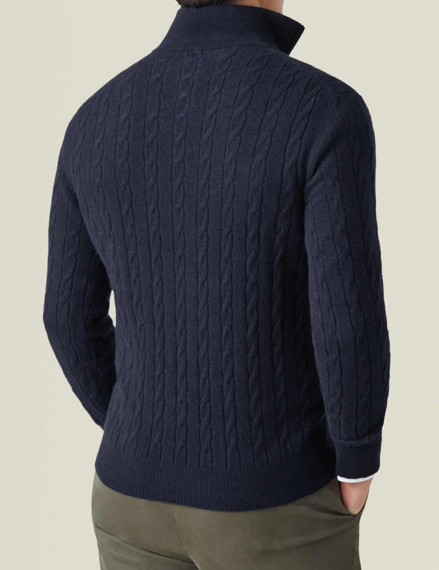 Adrian – Męski sweter z golfem pół-zip