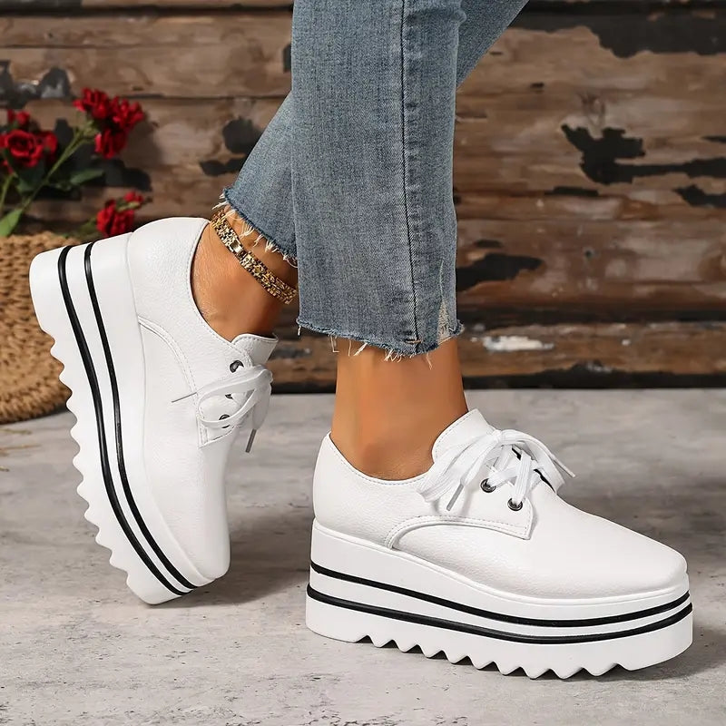 Maren – Women Platform Lace-Up Oxford Shoes - Image 4